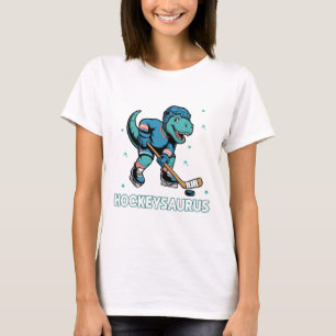 Hockeysaurus Funny Dinosaur Trex Hockey Kids Hocke T-Shirt