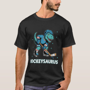 Hockeysaurus Funny Dinosaur Trex Hockey Kids Hocke T-Shirt