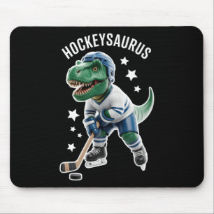 Hockeysaurus Hockey Dinosaur Boys Hockey Pajamas Mouse Pad
