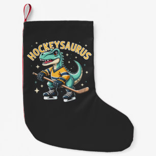 Hockeysaurus Ice Hockey Dinosaur Lovers Small Christmas Stocking