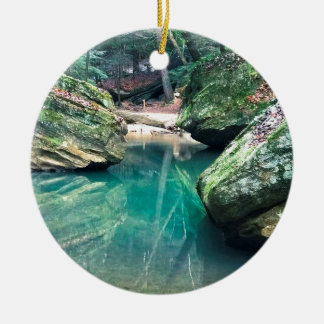 Hocking Hills Boulders Ceramic Ornament