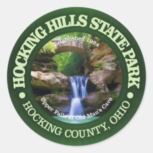 Hocking Hills State Park Classic Round Sticker
