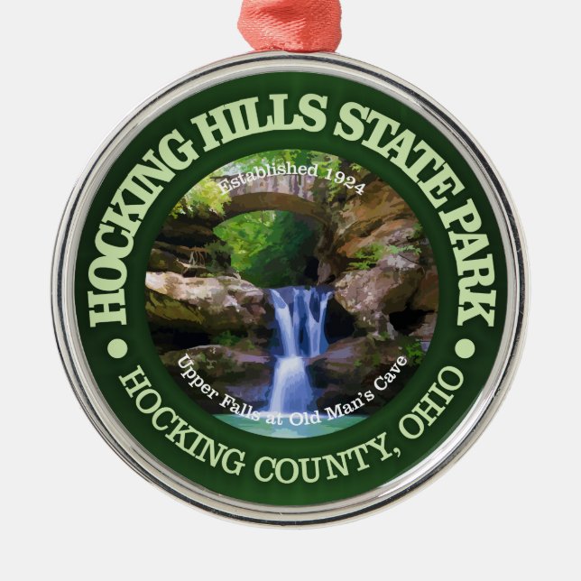 Hocking Hills State Park Metal Ornament (Front)