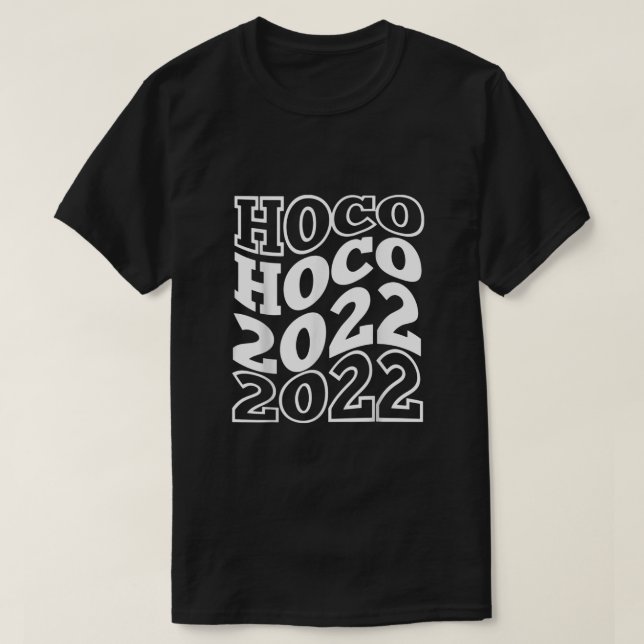 Hoco 2022 Homecoming Funny Football Game Day Schoo T-Shirt (Design Front)