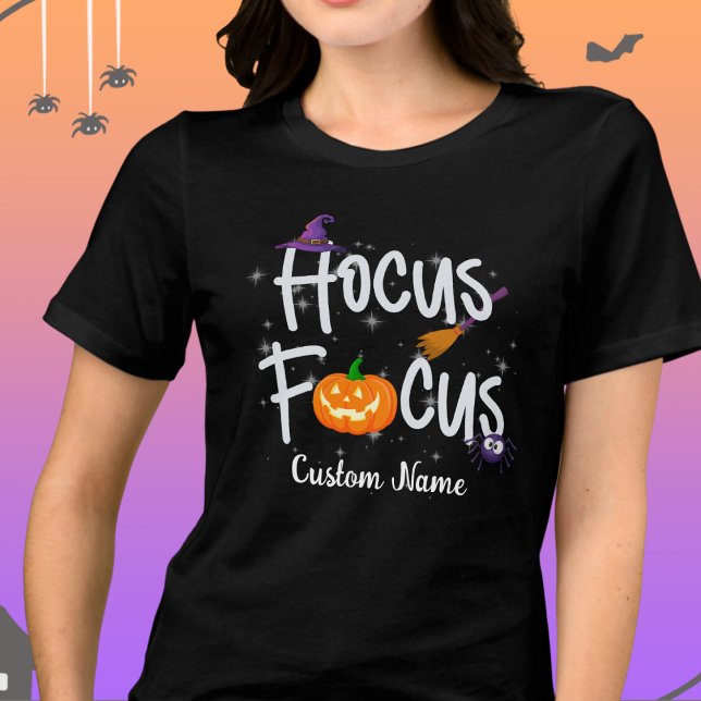 Hocus Focus Halloween Teacher Customizable Tshirt (Creator Uploaded)
