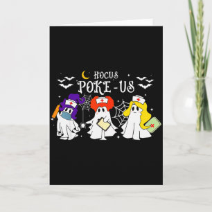 Hocus Ke-us Witch Nurse Halloween Medical Lab Tech Card