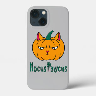 Hocus pawcus Halloween pumpkin ginger cat magic iPhone 13 Mini Case