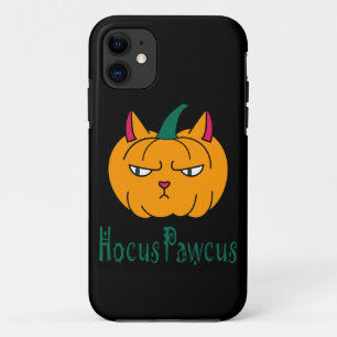 Hocus pawcus Halloween pumpkin ginger cat magic iPhone 11 Case