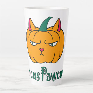 Hocus pawcus Halloween pumpkin ginger cat magic Latte Mug