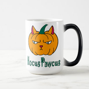 Hocus pawcus Halloween pumpkin ginger cat magic Mug