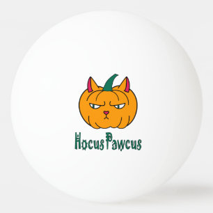 Hocus pawcus Halloween pumpkin ginger cat magic Ping Pong Ball