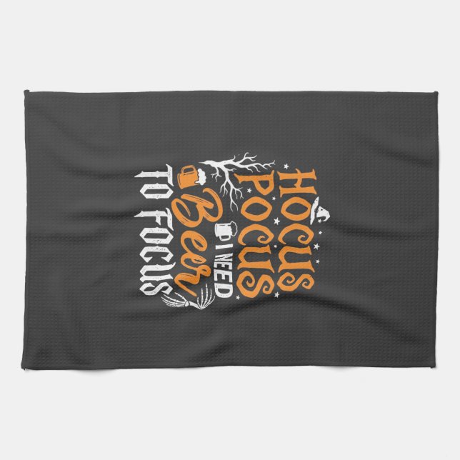 Hocus Pocus Beer Halloween Design_1 Kitchen Towel (Horizontal)