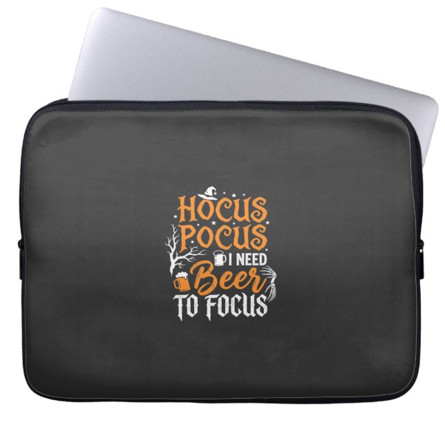 Hocus Pocus Beer Halloween Design_1 Laptop Sleeve (Front)