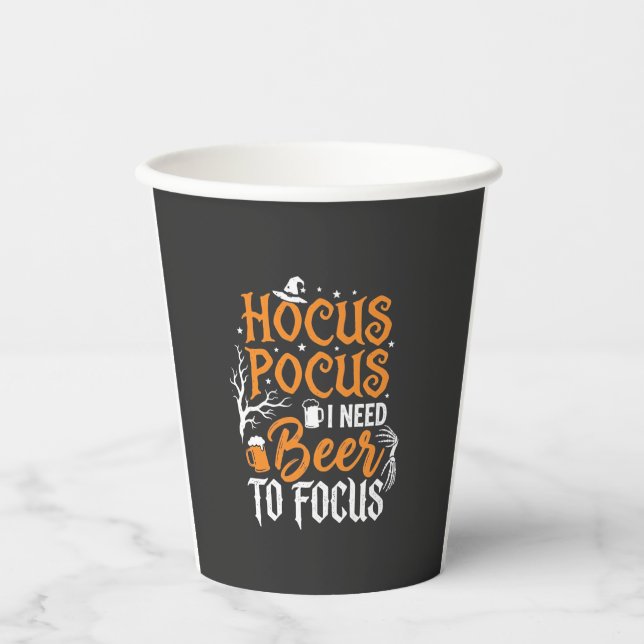 Hocus Pocus Beer Halloween Design_1 Paper Cups (Front)