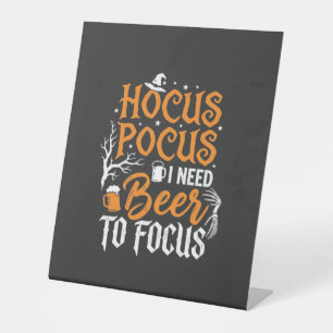Hocus Pocus Beer Halloween Design_1 Pedestal Sign