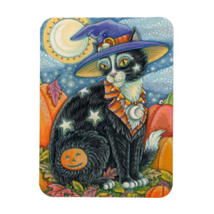 HOCUS POCUS BLACK CAT WITCH & MOUSE HALLOWEEN MAGNET