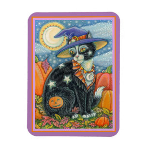 HOCUS POCUS BLACK CAT WITCH & MOUSE HALLOWEEN MAGNET