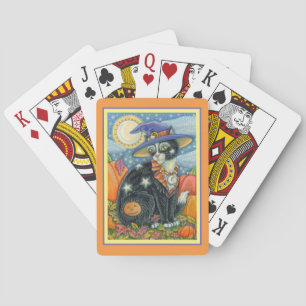 HOCUS POCUS BLACK CAT WITCH & MOUSE HALLOWEEN PLAYING CARDS