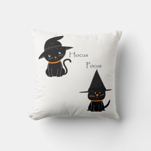 Hocus Pocus Black Cats Throw Pillow