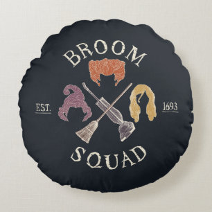 Hocus Pocus Broom Squad Est. 1693 Round Pillow