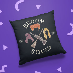 Hocus Pocus Broom Squad Est. 1693 Throw Pillow