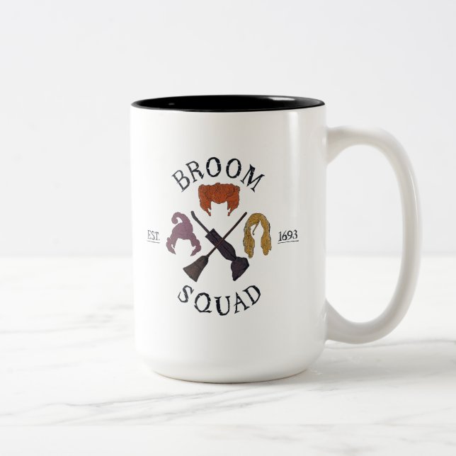 Hocus Pocus Broom Squad Est. 1693 Two-Tone Coffee Mug (Right)