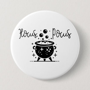 Hocus Pocus Bubbling Witch Cauldron Halloween 3 Inch Round Button