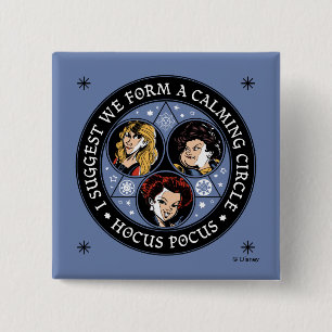 Hocus Pocus Calming Circle Spellbound Fun 2 Inch Square Button