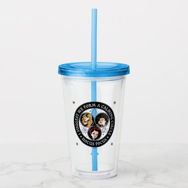 Hocus Pocus Calming Circle Spellbound Fun Acrylic Tumbler (Front)