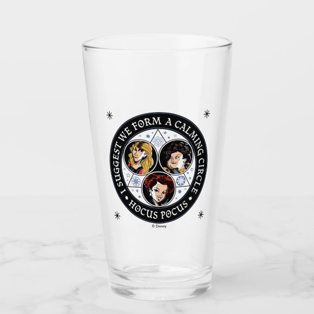 Hocus Pocus Calming Circle Spellbound Fun Glass (Front)