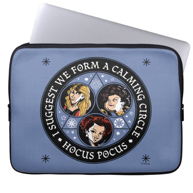 Hocus Pocus Calming Circle Spellbound Fun Laptop Sleeve (Front)