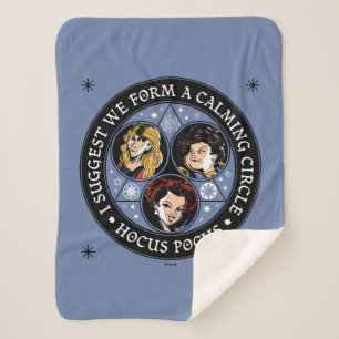 Hocus Pocus Calming Circle Spellbound Fun Sherpa Blanket