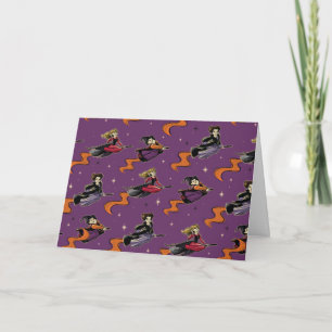 Hocus Pocus Flying Witches Pattern Card