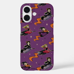 Hocus Pocus Flying Witches Pattern iPhone 16 Case