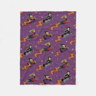 Hocus Pocus Flying Witches Pattern Fleece Blanket