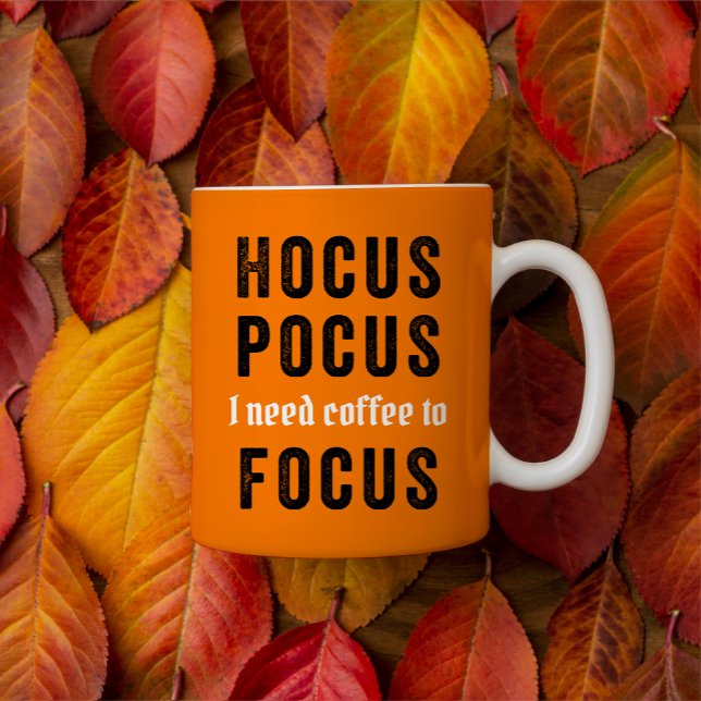 Hocus Pocus Focus Cute Funny Halloween Coffee Mug (Creator Uploaded)