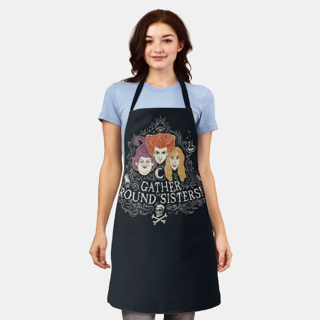 Hocus Pocus Gather 'Round Sisters Apron (Worn)