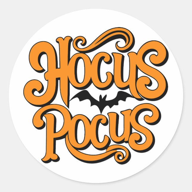 Hocus Pocus Halloween Classic Round Sticker (Front)