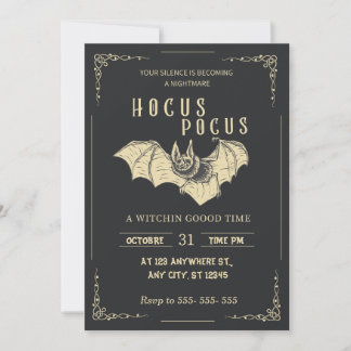 Hocus Pocus Halloween Party Invitation