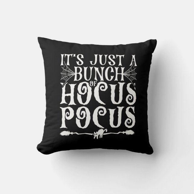 Hocus Pocus Halloween Throw Pillow (Front)
