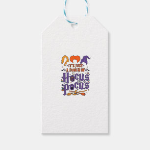 Hocus Pocus Halloween Witches Cauldron Broom Cat M Gift Tags