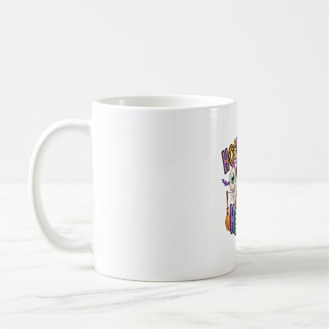 Hocus Pocus Heifer Halloween Cow Coffee Mug (Left)