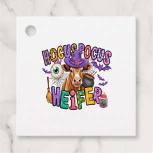 Hocus Pocus Heifer Halloween Cow Favour Tags