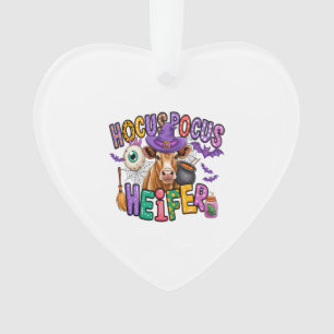Hocus Pocus Heifer Halloween Cow Ornament