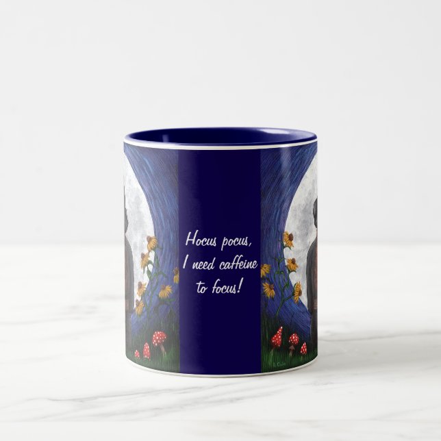 Hocus Pocus I Need Caffeine Focus Halloween Mug (Centre)