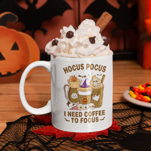 Hocus Pocus I need Coffee To Focus Halloween Coffee Mug