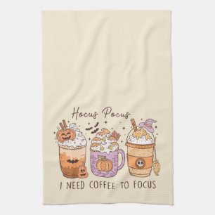 "Hocus Pocus I need coffee to focus" Kitchen Towel