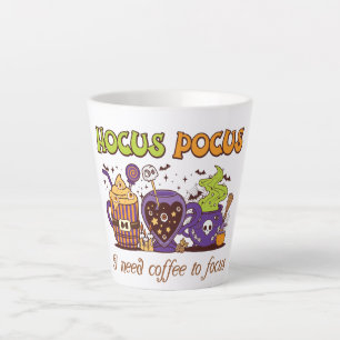 Hocus Pocus - I Need Coffee To Focus Latte Mug