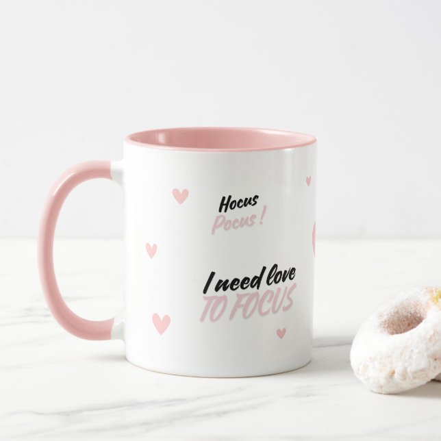 Hocus Pocus I need love to focus Mug (With Donut)