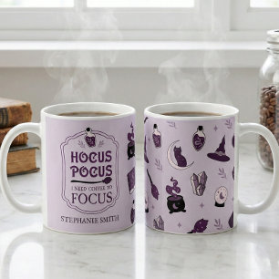 Hocus Pocus I Need My Coffee To Focus Witches  Mug